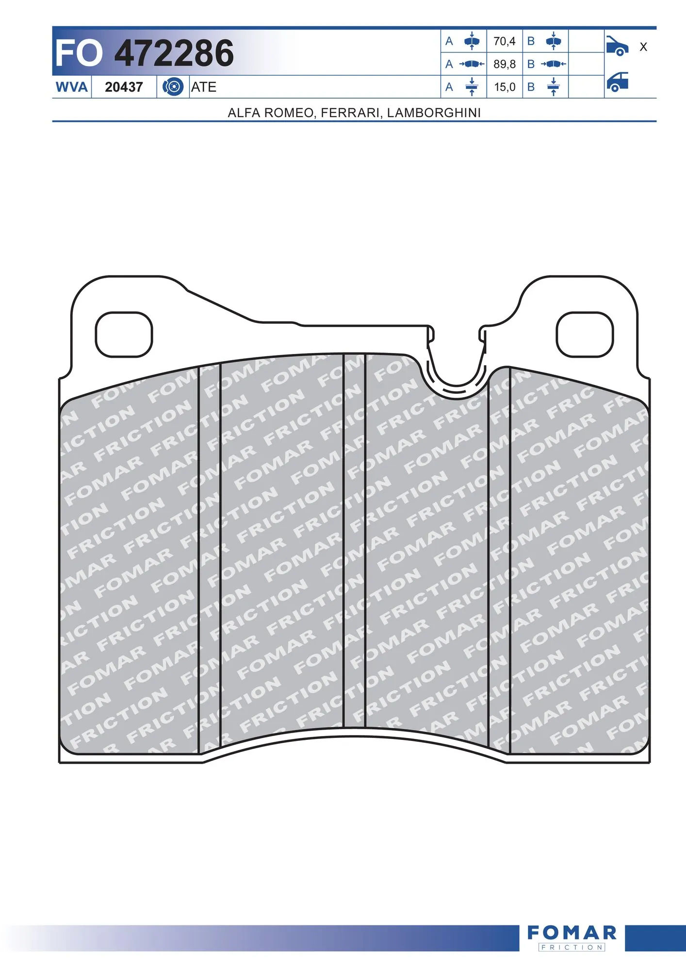 Brake Pad Set, disc brake